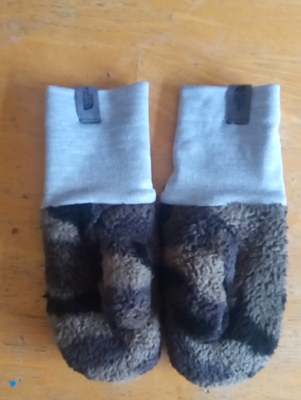 The North Face Brown and Light Gray Kids Mittens